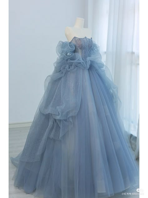 Pale Blue Ball Gown, Ball Gowns Light Blue, Blue Ballgown, Debut Gowns, Debut Dresses, Dreamy Gowns, Blue Ball Gowns, Quinceanera Dresses Blue, Gowns Dresses Elegant