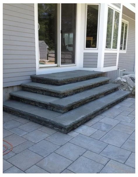 How to renovate front porch/entrance sympathetically to 1950s era | Houzz AU Patio Stairs, Front Porch Steps, Porch Stairs, Cement Patio, Brick Patio, Concrete Patios, Patio Steps, Bluestone Patio, Patio Deck Designs