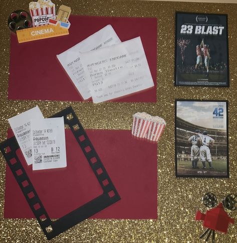 Movie Date Scrapbook Page, 2024 Scrapbook, Date Night Movies, Cinema Date, Boyfriend Scrapbook, Night Movie, Scrapbook Inspo, Film Journal, Smash Book