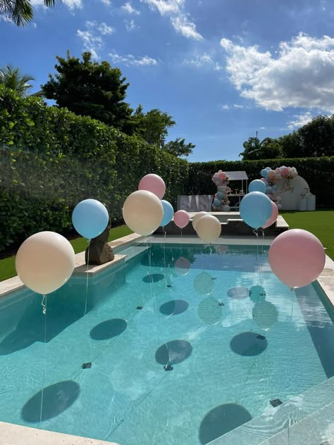 Gender reveal
Decoration
Balloons
Miami events
Balloons pool Gender Reveal Pool Decorations, Grander Reveal Ideas, Gender Reveal Entrance Decor, Gender Reveal Set Up Outside, Gender Reveal Backyard Decor, Baby Shower Pool Party Ideas, Deco Gender Reveal, Pool Gender Reveal Ideas, Outside Gender Reveal Party Decorations