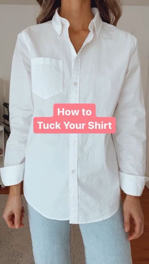 Smart Casual White Shirt, Jeans Outfit Fall Casual, Smart Casual White, Over 50 Dressing, Study Table Decor, Fold Sleeves, Shirt And Jeans Women, Clothing Tricks, Smart Casual Work Outfit Women