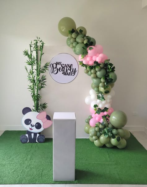 Panda Theme Decoration, Panda Gender Reveal Ideas, Panda Birthday Theme Decoration, Panda Decorations Party Birthday, Panda Theme Baby Shower Ideas, Panda Backdrop, Panda Baby Shower Ideas, Panda Themed Birthday Party, Panda Baby Shower Theme