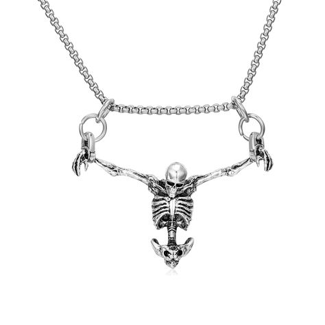 PRICES MAY VARY. Elegant Gothic Design: Our silver skull necklace features an intricately crafted pendant that embodies the dark elegance of gothic fashion, perfect for those who seek to express their unique style with a touch of mystery. Stainless Steel Durability: Made from premium stainless steel, this necklace is built to last, offering resistance to rust, corrosion, and tarnish, ensuring it will maintain its shine and strength over time. Hypoallergenic Silver Finish: The necklace boasts a h 80s Goth Jewelry, Unique Mens Necklace, Skull Knife, Alt Jewelry, Men Necklaces, Skull Sketch, Cool Necklace, Cool Jewelry, Character Clothing