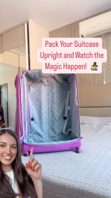 Top Tips By Carol 💕 on Instagram: "🧳 Seriously, why didn’t I think of this before?  Packing your suitcase upright is the trick everyone should know. Not only do you get more space, but everything is way easier to find. Bye-bye, messy suitcase!  Trying this on your next trip? Let me know if it works! 😂  👉 Love tips that actually make life easier? Then go ahead and follow the page and turn on notifications. Don’t miss a thing! 🚀  #TravelHacks #PackingTips #LuggageHack #TravelSmart #PackingHacks #TravelEssentials #OrganisedTravel #SuitcaseTips #TravelInspiration #PackingLikeAPro #TravelGoals #TravelLife #PackingMadeEasy #TripTips #travelefficiency" Cruise Packing Tips, Suitcase Packing Tips, Camping Hacks Diy, Packing Hacks Clothes, Packing Luggage, Packing For A Cruise, Packing Hacks, Travel Pack, Suitcase Packing