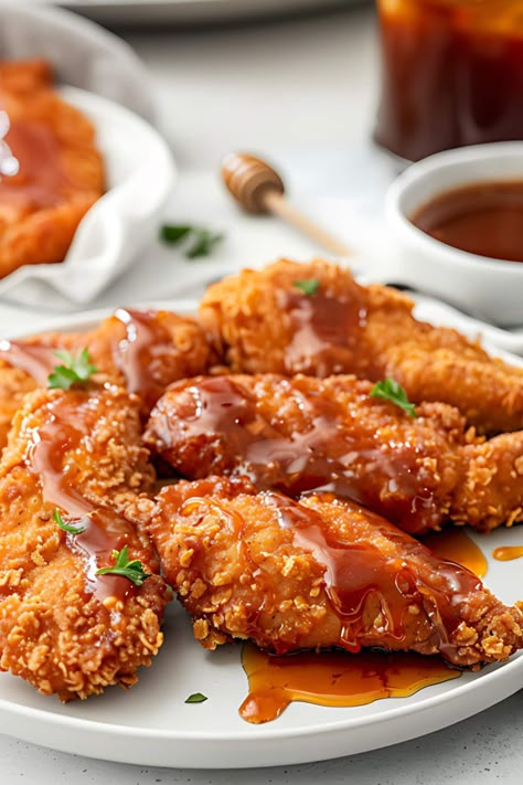 This hot honey chicken will be your new favorite! The contrasting flavors of sweet and spicy are irresistible, plus, this recipe is so easy to make. Recipes Using Hot Honey, Crunchy Hot Honey Chicken, Wings Concept, Hot Sauce Chicken, Buffalo Chicken Recipe, Honey Dinner, Hot Honey Recipe, Grilled Buffalo Chicken, Hot Honey Chicken