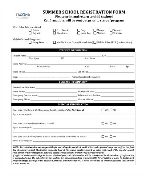 summer school registration form School Registration Form, Twist Donut, Preschool Forms, School Furniture Design, Camp Activities For Kids, School Admission Form, Receptive Language Activities, Reward Chart Template, Kindergarten Word Families