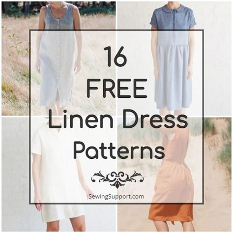 Free Linen Dress Patterns Infinity Dress Pattern Free, Linen Casual Dress Pattern, Easy Linen Dress Pattern Free, Linen Dress Sewing Pattern Free, Pdf Dress Pattern Women Free Sewing, Minimalist Sewing Patterns, Tent Dress Pattern Free, Linen Dress Pattern Sewing, Linen Dress Pattern Free