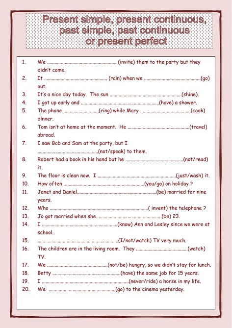 Different Tenses Worksheet, Mix Grammar Worksheet, Grammar Tenses Worksheets, Mix Tenses Worksheet, All Tenses Worksheet, Grammar Test Worksheets, Tenses Worksheet, Grammar Exercise, Grammar Work