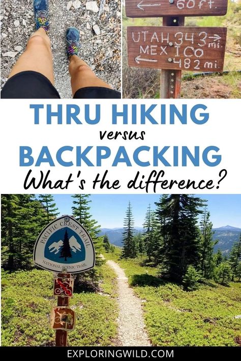 Thru hiking versus backpacking: both involve multi-day hiking and nights under the stars, but how do they compare in terms of logistics and culture? Thru hiking is a long-distance subset of backpacking and this fun overview explains what makes through hiking a unique activity in its own right. Maybe it'll inspire you to try your own thru hike! Through Hiking, Long Distance Hiking, Thru Hike, Scotland Hiking, Nomadic Life, Outdoor Adventure Activities, Travel Prep, Hiking Europe, Hiking Adventures