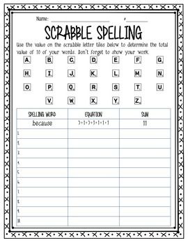 Scrabble Spelling Worksheet, Scrabble Spelling, Spelling Word Activities, Scrabble Words, Pe Activities, Spelling Worksheets, Spelling Practice, Scrabble Letters, Spelling Activities