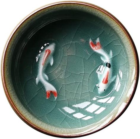 Chinese Nature, Chinese Tea Cup, Chinese Tea Cups, Koi Fish Designs, Chinese Kung Fu, Chinese Tea Set, Fish Symbol, Chinese Tea Ceremony, Microwave Ovens