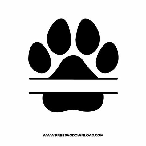 Paw Print Svg, Paw Logo, Diy Laser Cut, Laser Cut Decor, Unique Monogram, Cricut Svgs, Dog Cuts, Split Monogram, Free Svgs