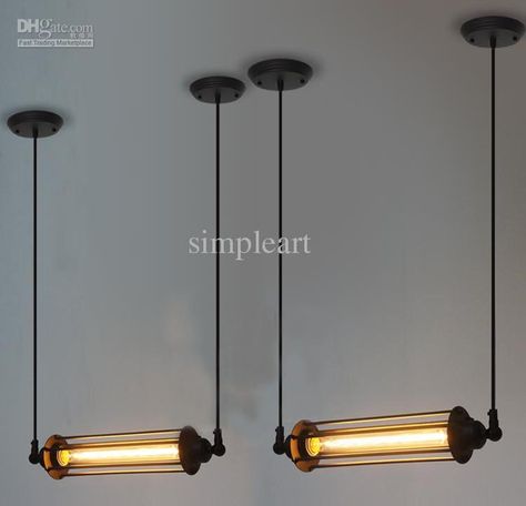 Wholesale RARE Vintage Style Loft Edison hotel cafe bar resturent Pendant Lamps ceiling Chandelier Light Hot item, Free shipping, $171.74/Piece | DHgate Lustre Industrial, Tube Lamp, Loft Industrial, Bulb Pendant Light, Industrial Ceiling Lights, Vintage Pendant Lighting, Vintage Pendant Lamp, Restaurant Lighting, Industrial Chandelier