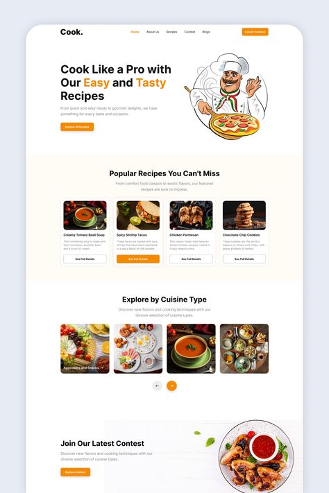 Calling all foodies! 📣 Our latest design post is sure to make your taste buds tingle. From stunning food photography to user-friendly recipe collections, we've got everything you need to take your love of food to the next level. #foodie #designlove #recipes #uidesign #ui/ux Web Design Food Website, Website Design Figma, Cooking Website Design, Recipe Page Design, Recipe Website Design, Food Ui Design, Recipe App Design, Ui Ux Design Website, Cooking Website