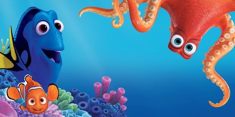 Nemo Wallpaper, Finding Dory Movie, Dory Characters, Dory Birthday Party, Finding Nemo Party, Finding Dory Birthday, Nemo Birthday Party, Dory Birthday, Animated Movies Characters