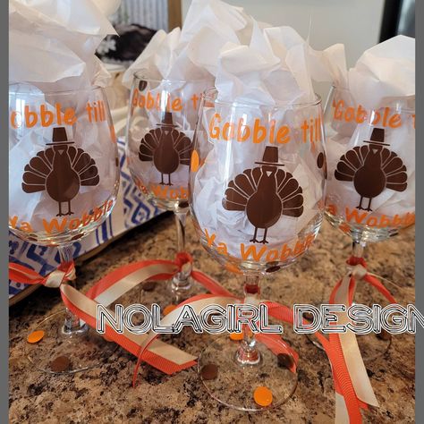 Thanks for the kind words! ★★★★★ "Glasses were great, a hit with everyone. Glasses were as pictured and high quantity." Steve #orange #thanksgiving #partyfavor #hostessgift #tablesetting https://etsy.me/3WEq3ye Friendsgiving Gift Ideas, Wine Glass Vinyl, Custom Wine Glasses, Personalized Wine Glasses, Personalized Wine Glass, Wine Parties, Gift Table, Personalized Wine, Affordable Gifts