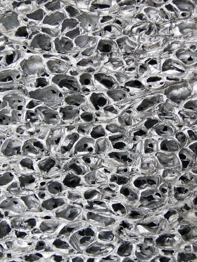 Aluminum Foam Large Cell Panel from Cymat Technologies Ltd. Couch Texture, Recycled Architecture, Facades Architecture, Foam Texture, Perforated Metal Panel, Hotel Facade, Interior Cladding, Metal Foam, Facade Material