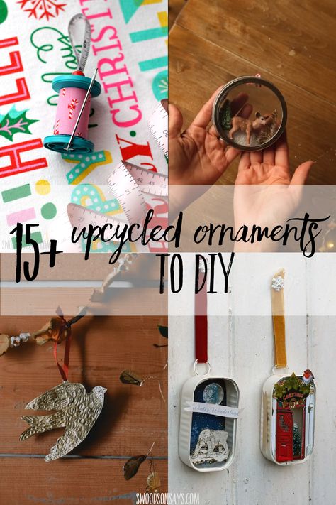 A curated list of upcycled craft ornament to diy! Recycled ornament ideas with step by step tutorials for Christmas crafts. Broken Ornament Crafts, Upcycle Ornaments Diy Projects, Upcycled Christmas Decor, Recycled Ornaments Diy, Upcycle Christmas Ornaments, Christmas Ornament Sewing, Upcycle Christmas, Upcycled Sewing, Upcycled Christmas