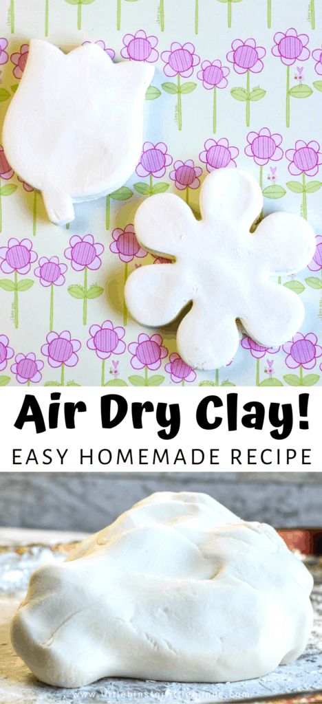 Homemade Air Dry Clay, Air Dry Clay Recipe, Easy Air Dry Clay, Sensory Recipes, Modeling Clay Recipe, Homemade Clay Recipe, Flower Wall Hanging Decor, Room Hanging Decor, Diy Paper Wall Hanging