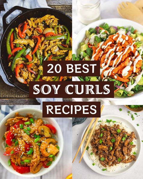 Soy Meat Recipes Vegan, Recipes With Soy Curls, Soy Crumbles Recipes, Soya Meat Recipes, Soy Recipes Healthy, Soy Curls Recipes Vegan Healthy, Soy Curls Recipes Vegan Air Fryer, Butler Soy Curls Recipes, Soy Meat Recipes