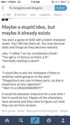 Dnd Stories, Dungeons And Dragons Memes, Dnd Funny, Dragon Memes, D&d Dungeons And Dragons, Dungeons And Dragons Homebrew, Pen And Paper, Writing Inspiration, Writing Tips