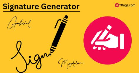 A signature generator is an online free tool you can use to create and download an online e-signature to sign documents.Type your signature or Draw your signature, and sign documents securely. Signature Maker, Signature Generator, E Signature, Signature Ideas, Write It Down, Image Generator, Draw Your, A Signature, And Sign