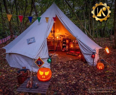 http://www.steamtent.uk/html/halloween-camp-2018.html Halloween Tent Ideas, Halloween Festival Aesthetic, Halloween Tent Decorating Ideas, Spooky Camping, Halloween Camping Decorations, Haunted Trail Ideas, Trail Ideas, Haunted Trail, Camping Images