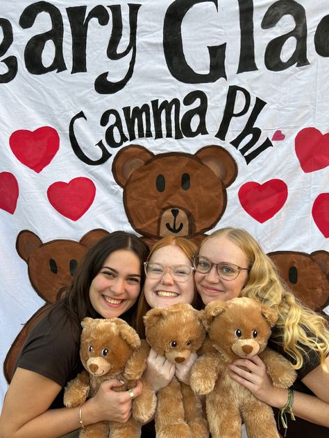 Teddy Bear Sorority Theme, Sorority Teddy Bear, Bear Bid Day Theme, Bear Bid Day, Sorority Bonding Activities, Sisterhood Events, Rush Themes, Friendship Theme, Sorority Themes