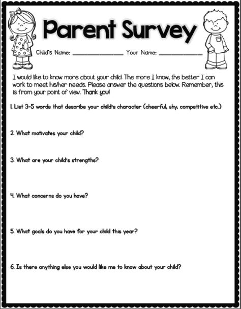 Parent Questionnaire Elementary, Parent Survey Preschool, All About Me Parent Info Sheet, Get To Know Students Questionnaire, Parent 3 2 1 Survey, Get To Know You Questions For Preschoolers, Pre Conference Parent Survey, About My Child For Teacher, Intro Letter To Parents From Teacher