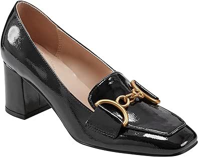 Bandolino Women's Lucien Loafer Loafer Pumps, Black Patent Leather Loafers, Trending Handbags, Block Heel Loafers, Leggings Outfits, Patent Leather Loafers, 1940s Dresses, Trending Sneakers, Fashion Footwear