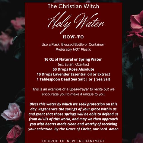 Christian Folk Magic, Christian Witchcraft Spells, How To Make Holy Water, Christian Witch Spells, Christian Witchcraft For Beginners, Catholic Witch, Christian Crystals, Clearing Crystals, Christian Witchcraft