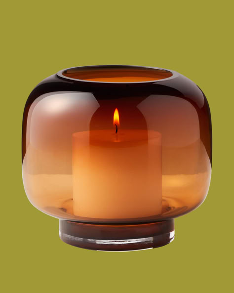 Rounded silhouette gives handblown smoked glass hurricane a slightly retro vibe. Flame dances through the glass when used as a pillar holder, but we also like it as a decorative vase holding faux or dried blooms. Amber Glass Decor, House Organisation, Bedroom Setup, Apartment Life, Backdrop Design, Room Planning, Barbie Dream House, Dream Room Inspiration, Gothic House