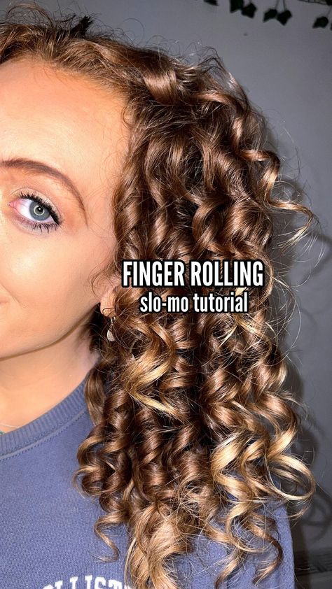 How To Get Ringlet Curls Natural, Curly Ringlet Hair, How To Finger Roll Hair, How To Get Ringlet Curls, How To Finger Coil Curly Hair, Finger Rolling Curly Hair, How To Finger Curl Hair, Finger Curls Tutorial, Finger Coiling Curly Hair