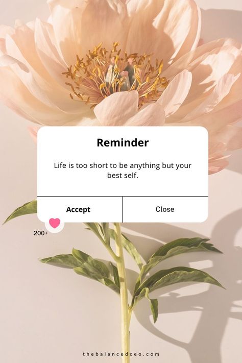 Daily reminder - Life is too short to be anything but your best self. Become Your Best Self, Wellness Routine, Life Is Too Short, Balanced Lifestyle, Your Best Self, Island Girl, Live Your Best Life, Holistic Approach, Make It Work