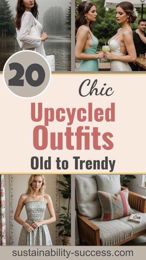 20 Creative Upcycled Fashion Ideas: From Old To Trendy Upcycled Skirts Diy, Altering Thrift Store Clothes, Easy Upcycling Ideas, Upcycling Fabric Ideas, Remake Old Clothes, Upcycled Womens Clothing, Reusing Clothes Diy Upcycling, Diy Clothing Embellishments, Lace Upcycle Ideas