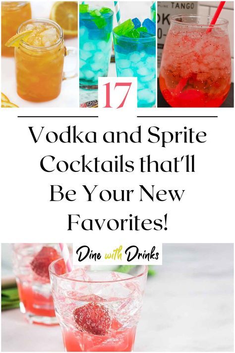 Sprite Cocktail Recipes, Sprite Drinks Alcohol, Truly Vodka Cocktails, Fun Cocktail Recipes Vodka, Vodka Drink Ideas, Vodka Drinks To Order At The Bar, Flavored Vodka Drinks Easy, Popular Vodka Cocktails, Drinks With Sprite Alcohol