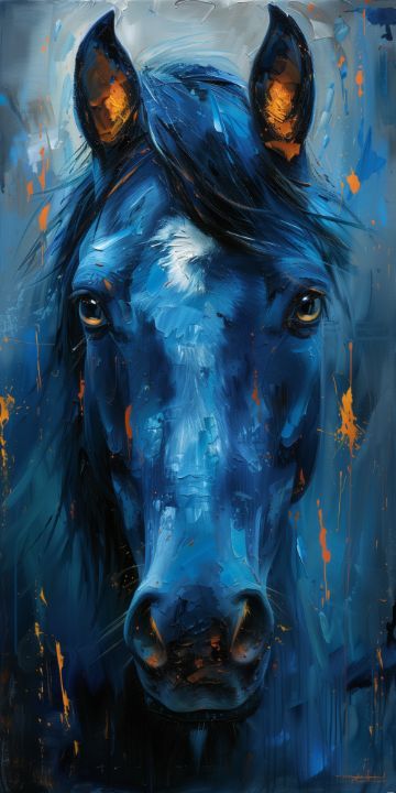 Horse painting consists of beauty - Maxleron 3d Horse Painting, Animal Painting Aesthetic, Abstract Horses Acrylic, Painting Ideas On Canvas Horse, Easy Horse Paintings For Beginners, Blue Horse Painting, 7 Horses Painting, Dog Paintings Easy, Horses Painting On Canvas