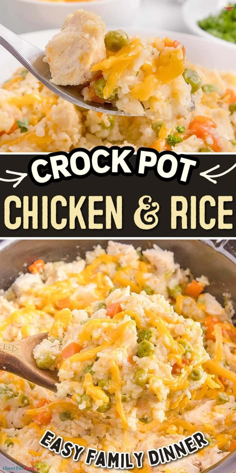 Slow Cooker Chicken Rice, Crockpot Rice Recipes, Crock Pot Chicken And Rice, Crockpot Chicken And Rice, Chicken And Rice Crockpot, Stew Dinner, Comforting Food, Chicken And Rice Recipe, Chicken And Rice Casserole