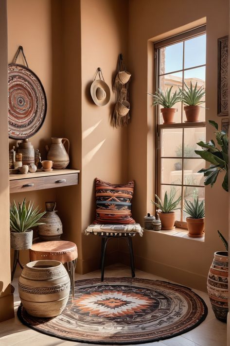 Southwest Mantle Decor, Southwest Home Decor Ideas, Sedona Living Room, Southwest Cabin Decor, Southwestern Kitchen Design, Desert Theme Decor, New Mexico Decor Interior Design, Southwest Living Room Decor, Southwest Modern Decor