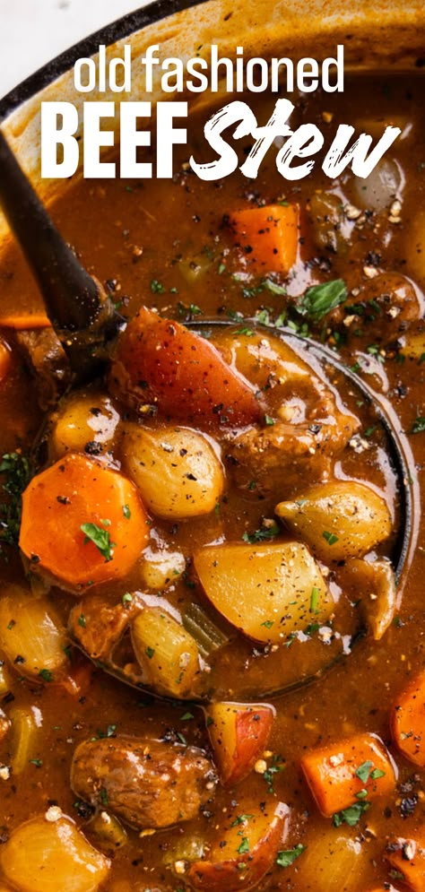 A close up view of a pot of homemade beef stew. Beef Stew With Brown Gravy, Beef Stew With Stew Meat, Slow Cooked Beef Stew, Beef Stew Soup Recipes, Beef Stew Recipes Slow Cooker, Best Slow Cooker Beef Stew, Best Crock Pot Beef Stew, Homemade Stew, Stew Slow Cooker