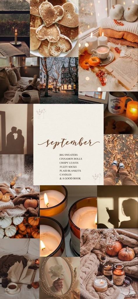 Sept Wallpaper, September Mood Board Wallpaper, September Christian Wallpaper, Cozy Fall Aesthetic Wallpaper Iphone November, Cute Fall Astetic Wallpapers, September Fall Aesthetic, September Asthetic Wallpers, September Collage Wallpaper, Fall 2023 Vision Board