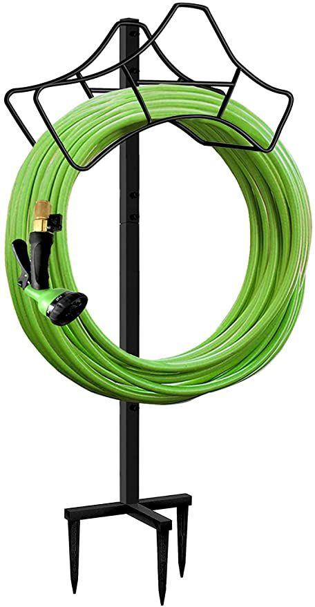 Amazon.com: Garbuildman Garden Hose Holder Stand- Outdoor Water Pipe Metal Reel Rack, Shiny Black : Patio, Lawn & Garden Garden Hose Hanger, Water Hose Holder, Garden Hose Holder, Hose Hanger, Outside Garden, Garden Hose Reel, Retractable Hose, Hose Reels, Storage Hanging