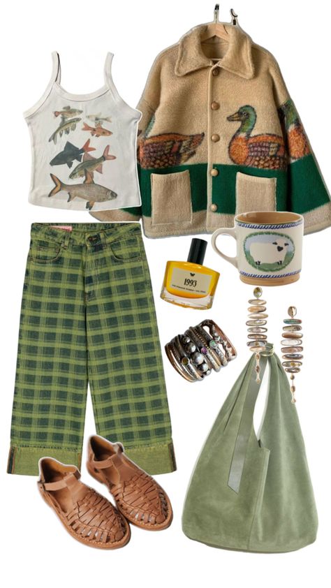 Ducks fish green Fisherman Core Outfit, Coastal Grandpa Outfits, Fisherman Aesthetic Outfit, Grandpa Aesthetic Outfit, Eclectic Grandpa Fashion, Fisherman Core, Coastal Grandpa, Grandpa Aesthetic, Fisherman Aesthetic