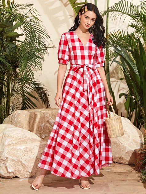 Linen Summer Outfits, Buffalo Plaid Dress, Long Shirt Women, Casual Dresses Plus Size, Kurta Designs Women, Fashionista Clothes, Long Dress Casual, Maxi Robes