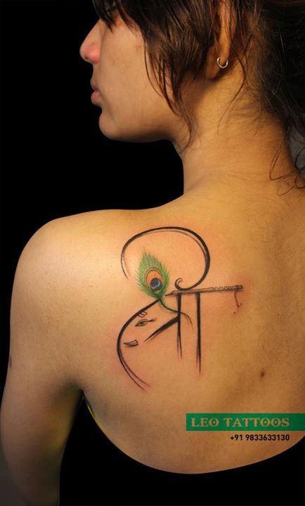 #shree #shri #name #feather #Ganesha #flute #religious #cute #tattoo #leotattoos #matunga #Mumbai #India Sri Tattoo Designs, Shree Tattoo Design, Shree Krishna Tattoo Design, Shree Tattoo, Shree Krishna Tattoo, Matunga Mumbai, Tattoo Peacock, Flute Tattoo, Tattoo Feather