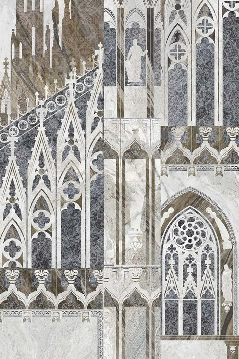 Milan Illustration, Wallpapers Architecture, Both Wallpaper, Architectural Wallpaper, Milan Architecture, Cool Windows, Grpahic Design, Milano Duomo, Fashion Milano