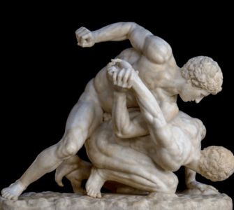 Greek Wrestling, Statue Museum, Chariot Racing, Muay Boran, Shiv Roy, Greek Antiquity, Roman Statue, Greek Statues, Dynamic Pose