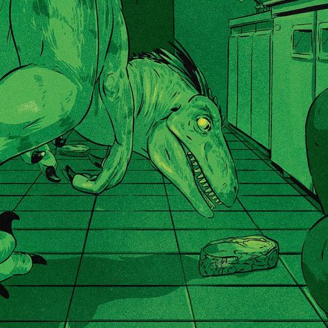 Vector That Fox | Another small section from a previously unshared Jurassic Park novel illustration, for @foliosociety. Similar but different to the… | Instagram Jurassic Park Novel Art, Jurassic Park Novel, Novel Illustration, Kitchen Scene, Total Darkness, Velociraptor Dinosaur, Illustrator Drawing, Jurassic World Fallen Kingdom, Paleo Art