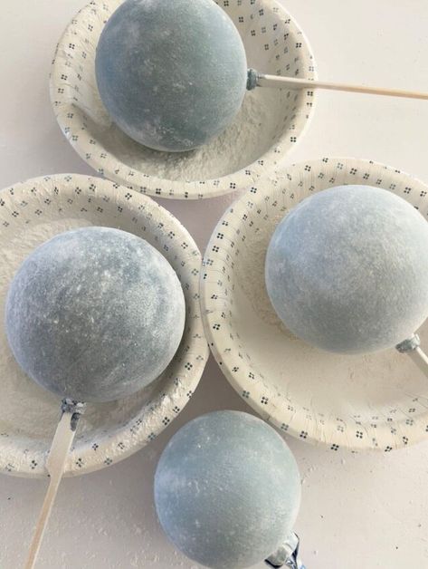 How to Make Matte Ornaments in a Few Simple Steps | Hometalk Jenna Sue Design Christmas, Neutral Christmas Decor 2022, How To Make Matte Ornaments, Diy Powdered Ornaments, Diy Textured Christmas Balls, Farmhouse Tree Ornaments, Mod Lodge Christmas Ornaments, Moon Ornament Diy, Modern Coastal Christmas Tree