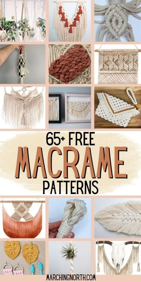 Looking for an easy macrame pattern to try? Check out these 65+ free macrame patterns! They're beginner friendly, include a written and video tutorial, and are super easy to follow. | freemacrame patterns | DIY macrame | macrame for beginners 12 Strand Macrame Pattern, Macrame Floating Shelf Diy, Macrame Placemat Pattern Free, Diy Macrame For Beginners, Macrame To Sell Ideas, Macrame Rugs Diy Free Pattern, Macrame Hot Pads Diy, Trending Macrame Projects, Learn To Macrame